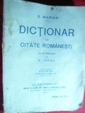 B.Marian - Dictionar de Citate Romanesti 1927 ,prefata N.Iorga