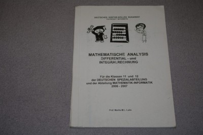 Mathematische Analysis Differential und Integralrechnung - Marilia Ludu foto