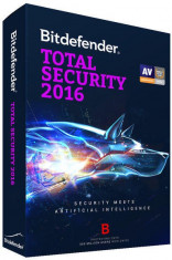 BitDefender Licenta antivirus Total Security 2016, nou, 1 an, 1 calculator, retail foto