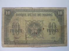 Maroc.10 francs.1943 foto