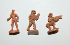 #14 Lot 3 figurine soldati armata, 2.5cm, plastic, colectie, diorama, maro foto