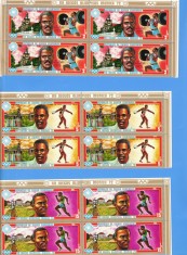 SERIE TIMBRE BLOC DE 4 GUINEA ECUATORIALA SPORT 7 V 1972