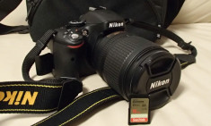 Nikon D 5100 DSLR cu obiectiv 18-105 DX + SD card + filtru UV IN GARANTIE foto