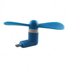 Mini Ventilator Portabil Pentru Telefon Si Tableta Albastru foto