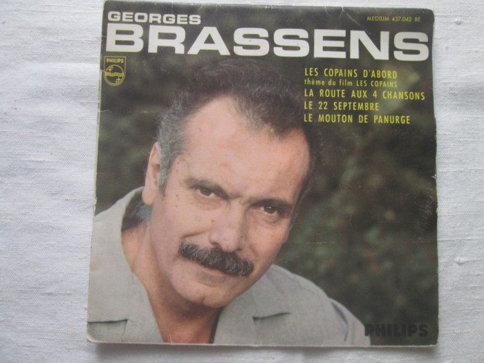 Georges Brassens - les Copains D'abord _ vinyl(7")_Franta.1965 Georges Brassens - les Copains D'abord _ vinyl(7")_Franta.1965