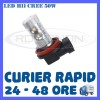 BEC AUTO LED LEDURI H11 CREE 50W LUMINI DE ZI DRL FAZA LUNGA (FLASH) PROIECTOARE, Universal