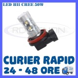 BEC AUTO LED LEDURI H11 CREE 50W LUMINI DE ZI DRL FAZA LUNGA (FLASH) PROIECTOARE, Universal, ZDM