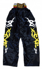 Pantaloni Kick Boxing LX-2*Satin*Negru*210 cm foto