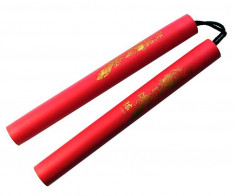 Nunchaku Sfoara Soft Rigid*Rosu*30cm/35mm foto