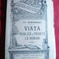 St.Dumitrescu - Viata Publica si Privata la Romani - cca.1914 BPT 795