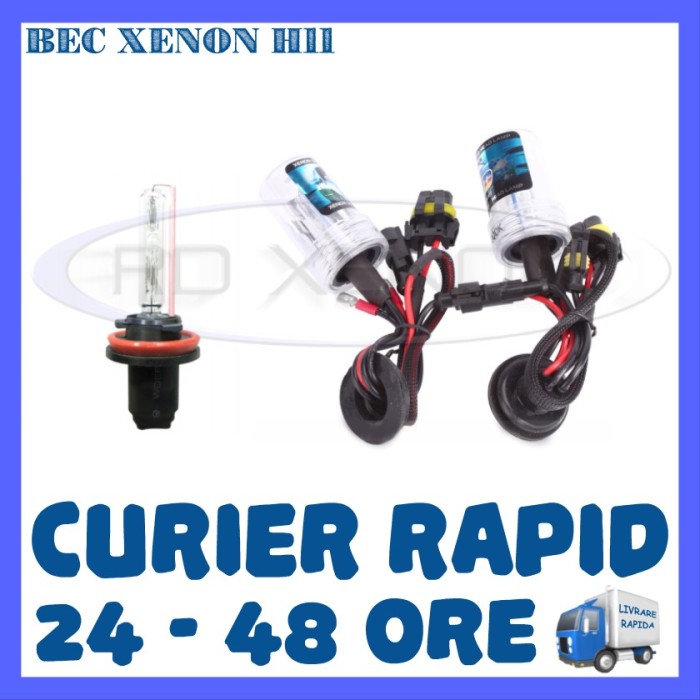 BEC BECURI XENON CLASIC - H11 35W - 4300K, 6000K, 8000K - CALITATE GARANTATA