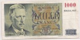 BELGIA 1000 FRANCI FRANCS 1950 VF