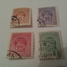 muntenegru 1907 porto/ serie stampilata