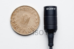 Sony ECM-55B XLR microfon lavaliera tip broadcast newscaster prezentator foto