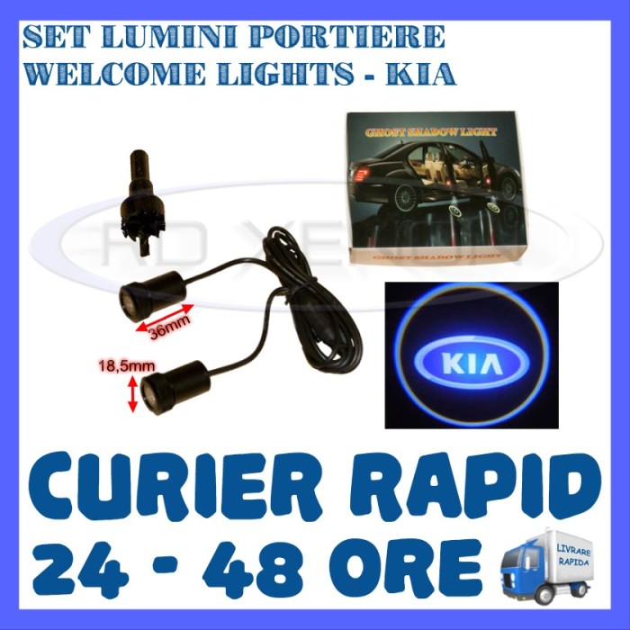 SET 2 x LUMINI LOGO LASER KIA GENERATIA 6 (12V, CAMION 24V) - LED CREE 7W SET 2 x LUMINI LOGO LASER KIA GENERATIA 6 (12V, CAMION 24V) - LED CREE 7W