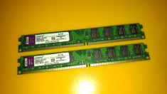 Kit 4GB DDR2 Desktop,2x2GB Brand Kingston Slim,800Mhz,CL6,import Germania foto