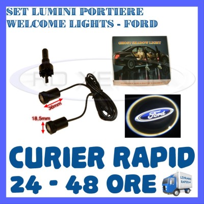 SET 2 x LUMINI LOGO LASER FORD GENERATIA 6 (12V, CAMION 24V) - LED CREE 7W foto