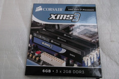 Kit 6gb Corsair XMS 3 1333mhz Triple Channel (3 x 2 gb ) foto