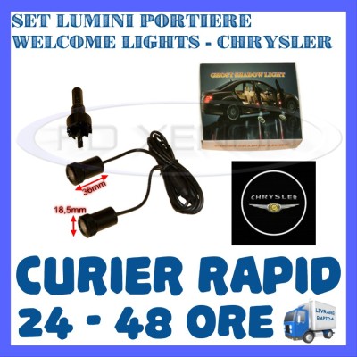 SET 2 x LUMINI LOGO LASER CHRYSLER GENERATIA 6 (12V, CAMION 24V) - LED CREE 7W foto