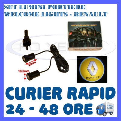 SET 2 x LUMINI LOGO LASER RENAULT GENERATIA 6 (12V, CAMION 24V) - LED CREE 7W foto