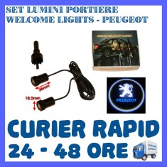 SET 2 x LUMINI LOGO LASER PEUGEOT GENERATIA 6 (12V, CAMION 24V) - LED CREE 7W