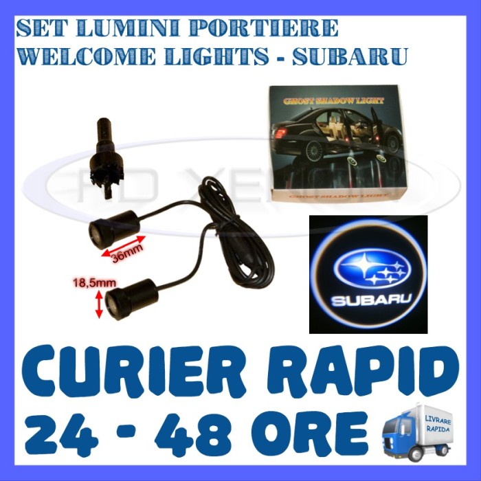 SET 2 x LUMINI LOGO LASER SUBARU GENERATIA 6 (12V, CAMION 24V) - LED CREE 7W SET 2 x LUMINI LOGO LASER SUBARU GENERATIA 6 (12V, CAMION 24V) - LED CREE 7W