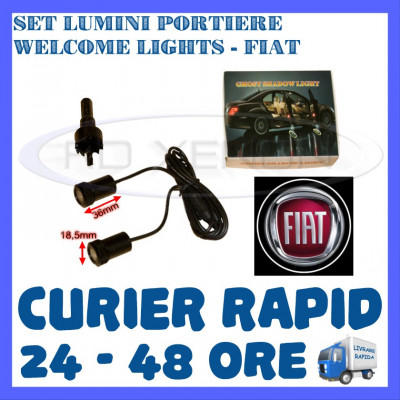 SET 2 x LUMINI LOGO LASER FIAT GENERATIA 6 (12V, CAMION 24V) - LED CREE 7W foto