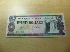 LL bancnota Guyana 20 dollar UNC foto