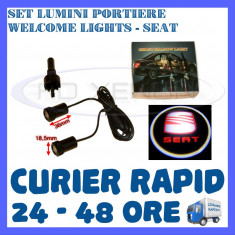 SET 2 x LUMINI LOGO LASER SEAT GENERATIA 6 (12V, CAMION 24V) - LED CREE 7W foto