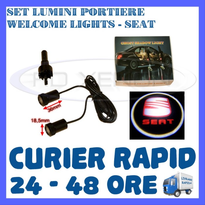 SET 2 x LUMINI LOGO LASER SEAT GENERATIA 6 (12V, CAMION 24V) - LED CREE 7W SET 2 x LUMINI LOGO LASER SEAT GENERATIA 6 (12V, CAMION 24V) - LED CREE 7W