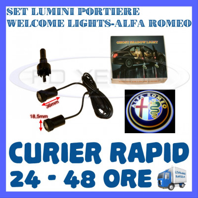 SET 2 x LUMINI LOGO LASER ALFA ROMEO GENERATIA 6 (12V, CAMION 24V) - LED CREE 7W foto