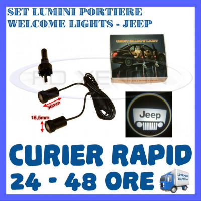 SET 2 x LUMINI LOGO LASER JEEP GENERATIA 6 (12V, CAMION 24V) - LED CREE 7W foto