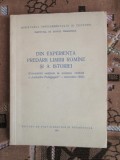 MINISTERUL INVATAMANTULUI - DIN EXPERIENTA PREDARII LIMBII ROMANE SI A ISTORIEI