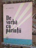 Doctor Radu DUMITRIU - DE VORBA CU PARINTII (ED. MEDICALA - 1964)