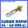 BEC AUTO LED LEDURI H1 CREE 50W LUMINI DE ZI DRL FAZA LUNGA (FLASH) PROIECTOARE, Universal