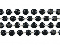 Ghirlanda cristale, negru, 1m foto