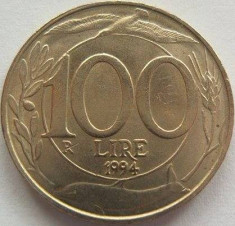 Moneda 100 Lire - ITALIA, anul 1994 *cod 1352 a.UNC foto