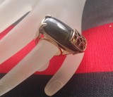 Inel marimea 7 , 17mm- Placat cu aur 18K- 55mm martisor
