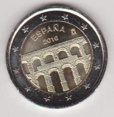 2 euro comemorativa SPANIA 2016-Segovia, UNC foto