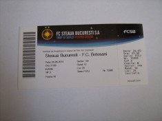 Bilet meci fotbal / FC Steaua Bucuresti (FCSB)-FC Botosani (24 mai 2015) foto