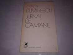 GEO DUMITRESCU - JURNAL DE CAMPANIE versuri foto