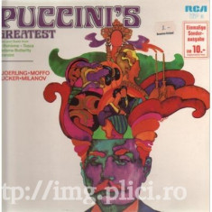 PUCCINI&amp;#039;S Greatest - La Boheme, Tosca, Madame Butterfly, Turandot (vinil ) foto