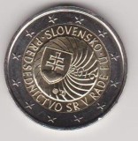 2 euro comemorativa SLOVACIA 2016, presidentia UE - UNC, Europa, Cupru-Nichel