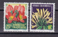 Africa Ecuatoriala Franceza 1958 flori MI 310-11 MNH w27 foto