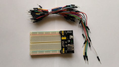 Kit Breadboard 400 puncte + sursa 3.3V 5V + Cabluri de test tata-tata 65 buc foto