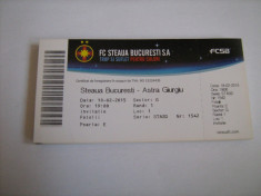Bilet meci fotbal / FC Steaua Bucuresti (FCSB)-Astra Giurgiu (18 februarie 2015) foto