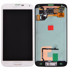 Ansamblu Lcd Display Touchscreen touch screen Samsung Galaxy S5 I9600 White Alb ORIGINAL foto