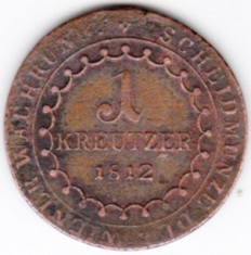 Austria,Ungaria,1 kreuzer kreutzer 1812 S,Szomolnok-Schmolnitz foto