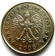 POLONIA , 20 GROSZY 2008 , VULTUR INCORONAT !!! foto