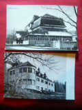 2 Ilustrate Bazna -Cantina si Pavilion 1 , circulat 1961, Circulata, Fotografie